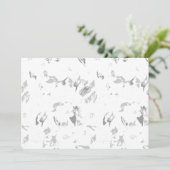 Elegante bruidsdouche uitnodigingen Sjabloon (Staand voorkant)