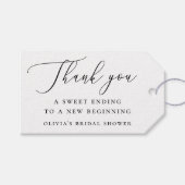 Elegante bruidsfeest bedankje | Minimalistische fa Cadeaulabel (Voorkant (Horizontaal))