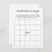 Elegante bruidsfeest bingo kaart spel postkaart (Voorkant / Achterkant)