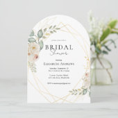 Elegante bruidsfeest Boho uitnodiging (Staand voorkant)