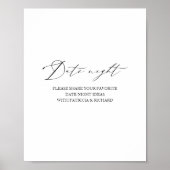 Elegante bruidsfeest datum nacht jar bord poster (Voorkant)