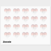 Elegante bruidsfeest Faux Ombré Glitter Roze   Hart Sticker (Vel)