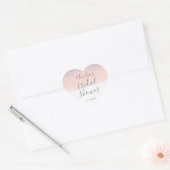 Elegante bruidsfeest Faux Ombré Glitter Roze   Hart Sticker (Envelop)