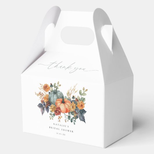 Elegante Bruidsfeest in de herfst Bedankdoosjes (Achterkant)