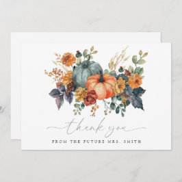 Elegante Bruidsfeest in de herfst Bedankkaart