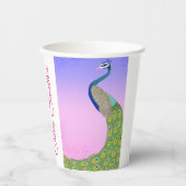 Elegante bruidsfeest Thema Pauw Papieren Bekers (Voorkant)