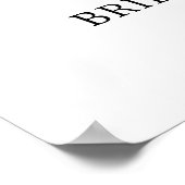 Elegante bruidsfeest welkomstposter, welkomstbord poster (Hoek)