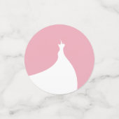 Elegante bruidsfeestjurk roze confetti (Kleine voorkant)