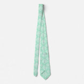 Elegante bruidsjonkers damast patroon neo mint tro stropdas (Achterkant)