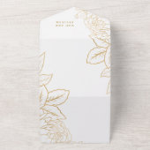 Elegante bruidsjurk bruidsfeest all in one uitnodiging (Buitenkant)