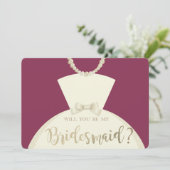 Elegante, bruidsjurk bruidsmeisje kaart (Staand voorkant)