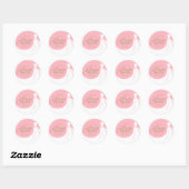 Elegante bruidsjurk roze rood ronde sticker (Vel)