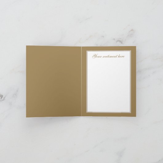 Elegante bruidsjurk shower bedankkaart (Binnen)