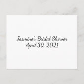 Elegante bruidsjurk shower bingokaart spel postkaa uitnodiging briefkaart (Achterkant)