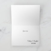 Elegante bruidsjurk Trouwjurk Damast bedankkaart (Binnen)