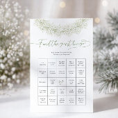 Elegante bruidsjurk Vind de gast Bingo spel flyer