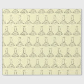 Elegante bruidsjurken Huwelijksdag Cadeaus Naadloo Cadeaupapier (Vlak)