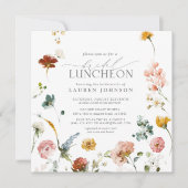 Elegante Bruidslunch Garden Bloemen Kaart (Voorkant)