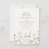 Elegante bruidslunch Wildflower Kaart (Voorkant)