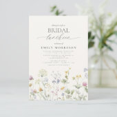 Elegante bruidslunch Wildflower Kaart (Staand voorkant)