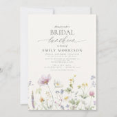 Elegante bruidslunch Wildflower Kaart (Voorkant)