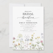 Elegante bruidslunch Wildflower Kaart (Voorkant)