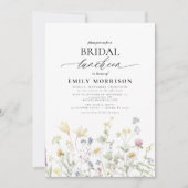 Elegante bruidslunch Wildflower Kaart (Voorkant)