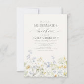 Elegante bruidslunch Wildflower Kaart (Voorkant)