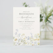 Elegante bruidslunch Wildflower Kaart (Staand voorkant)