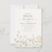 Elegante bruidslunch Wildflower Kaart (Voorkant)