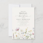 Elegante bruidslunch Wildflower Kaart (Voorkant)