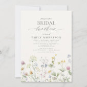 Elegante bruidslunch Wildflower Kaart (Voorkant)