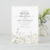 Elegante bruidslunch Wildflower Kaart (Staand voorkant)