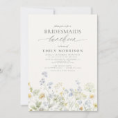 Elegante bruidslunch Wildflower Kaart (Voorkant)