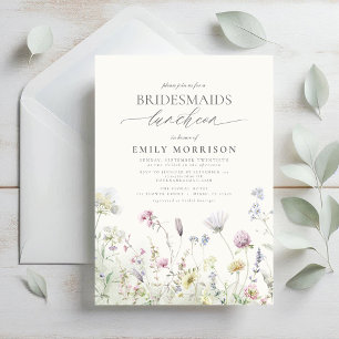 Elegante bruidslunch Wildflower Kaart