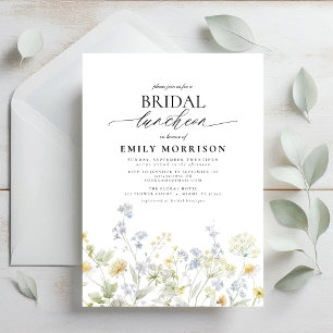 Elegante bruidslunch Wildflower Kaart