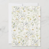 Elegante bruidslunch Wildflower Kaart (Achterkant)