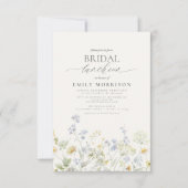 Elegante bruidslunch Wildflower Kaart (Voorkant)