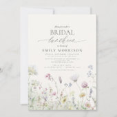 Elegante bruidslunch Wildflower Kaart (Voorkant)