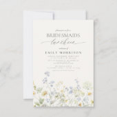 Elegante bruidslunch Wildflower Kaart (Voorkant)