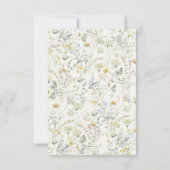 Elegante bruidslunch Wildflower Kaart (Achterkant)