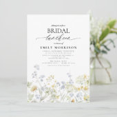 Elegante bruidslunch Wildflower Kaart (Staand voorkant)