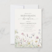 Elegante bruidslunch Wildflower Kaart (Voorkant)