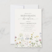 Elegante bruidslunch Wildflower Kaart (Voorkant)