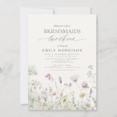 Elegante bruidslunch Wildflower Kaart (Voorkant)