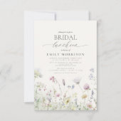 Elegante bruidslunch Wildflower Kaart (Voorkant)