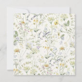 Elegante bruidslunch Wildflower Sage Green Kaart (Achterkant)