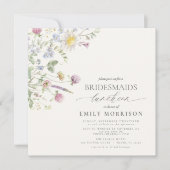 Elegante bruidslunch Wildflower Sage Green Kaart (Voorkant)