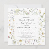 Elegante bruidslunch Wildflower Sage Green Kaart (Voorkant)