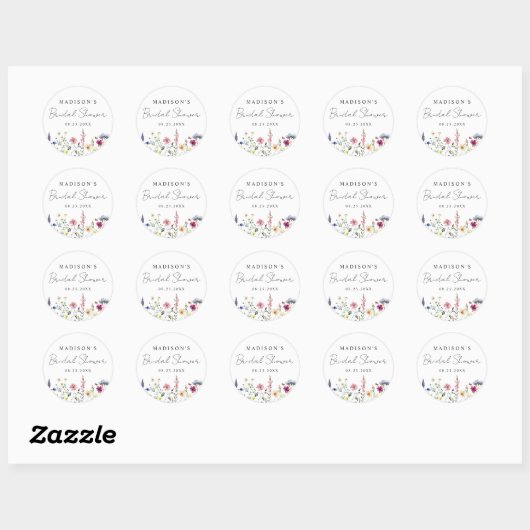 Elegante bruidsmeestuin bruiloft feest ronde sticker (Vel)